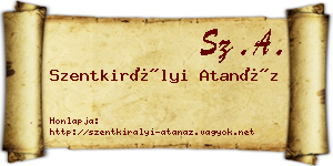 Szentkirályi Atanáz névjegykártya